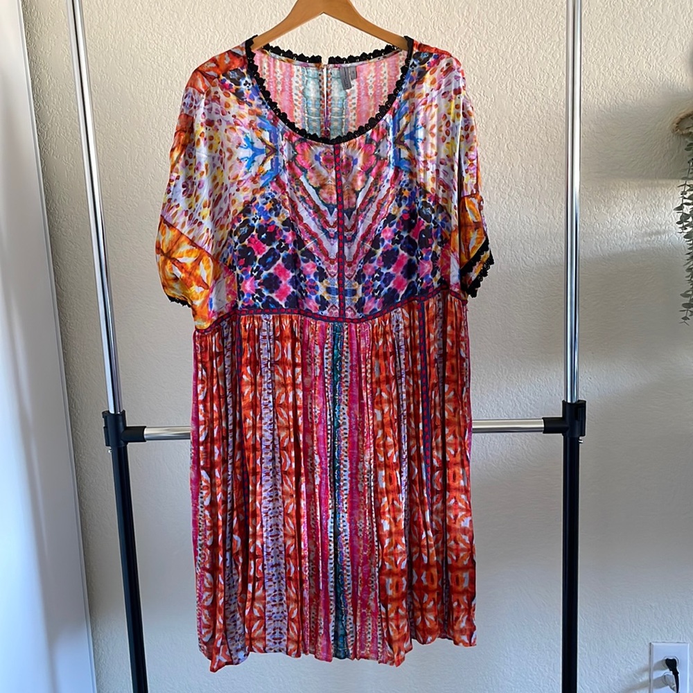 ANTHRO Anthropologie PLUS - 2X colorful dress. Like NEW